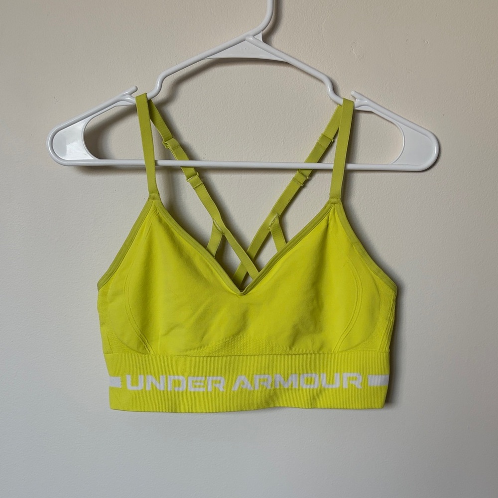 Under Armour • Neon Yellow • Sports Bra • M
